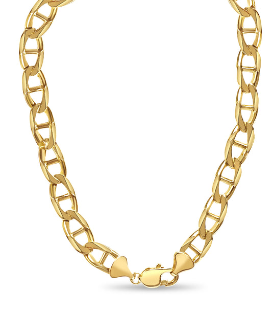 Handmade Solid Gold Mariner Necklace , 15mm