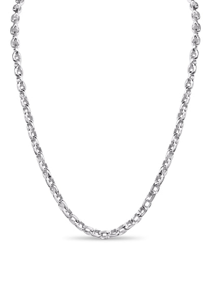 Handmade Solid Gold Fancy Rolo Necklace , 6mm