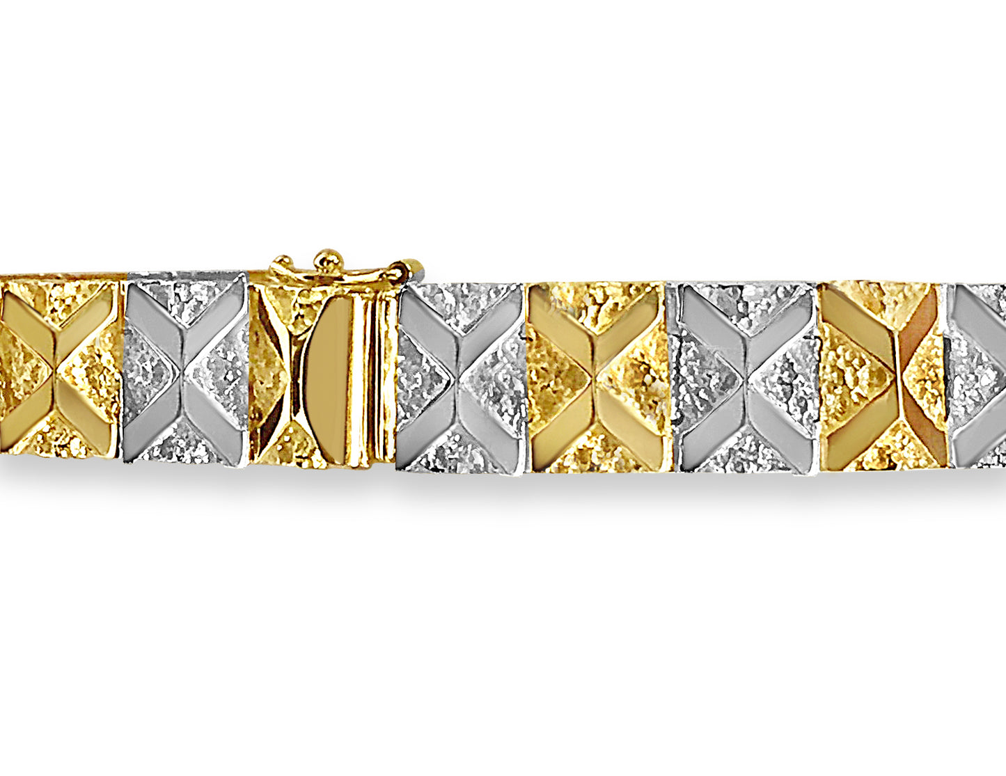 Handmade Solid Gold Nugget Bracelet , 11mm