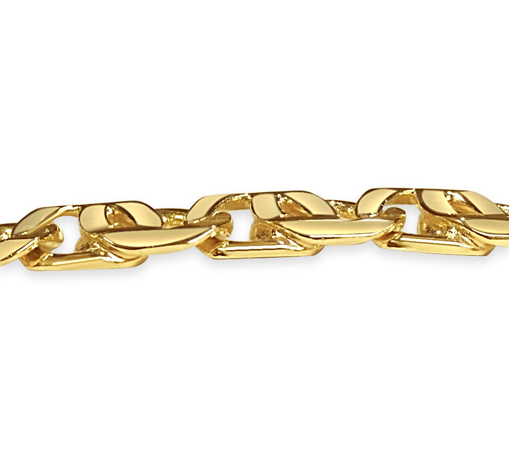 Handmade Solid Gold Tiger Eye Bracelet , 8mm