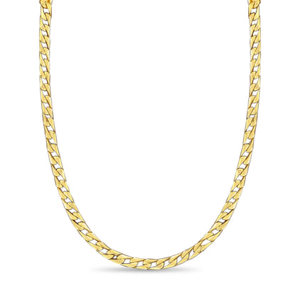 Handmade Solid Gold Curb Necklace , 7mm