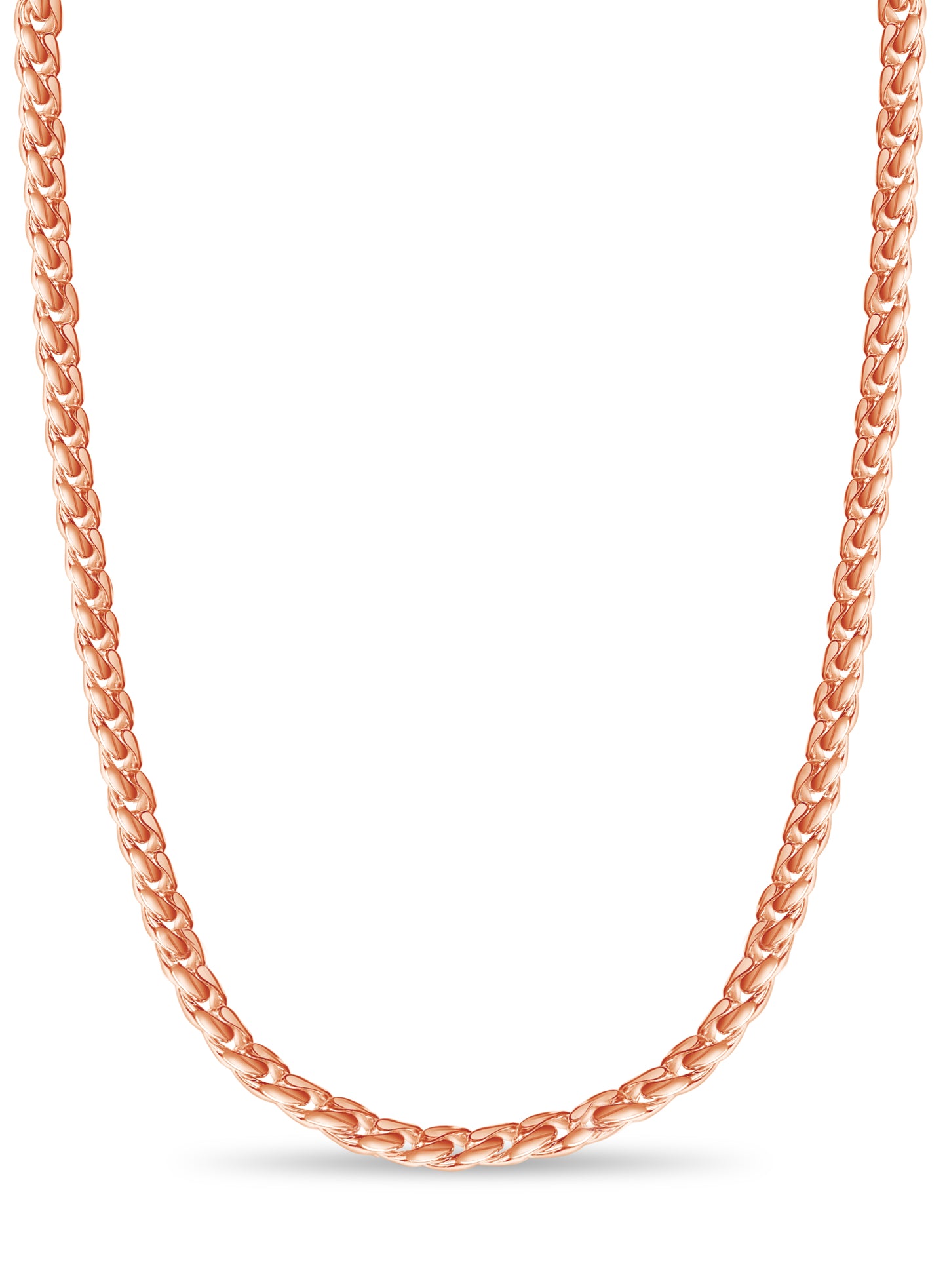 Handmade Solid Gold Curb Necklace , 13mm