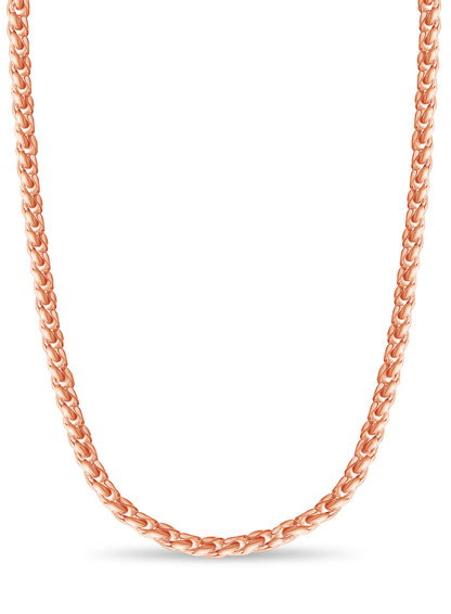Handmade Solid Gold Curb Necklace , 13mm