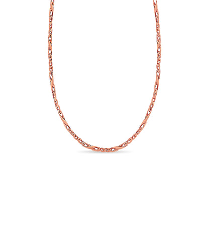 Handmade Solid Gold XO Curb Necklace , 6mm