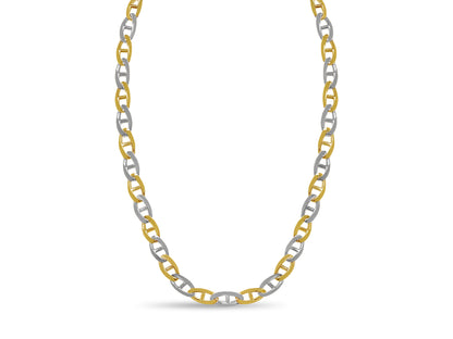Handmade Solid Gold Anchor Mariner Necklace , 9mm