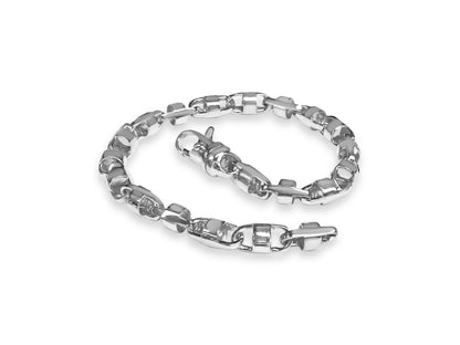 Handmade Solid Gold Anchor Mariner Bracelet , 7mm