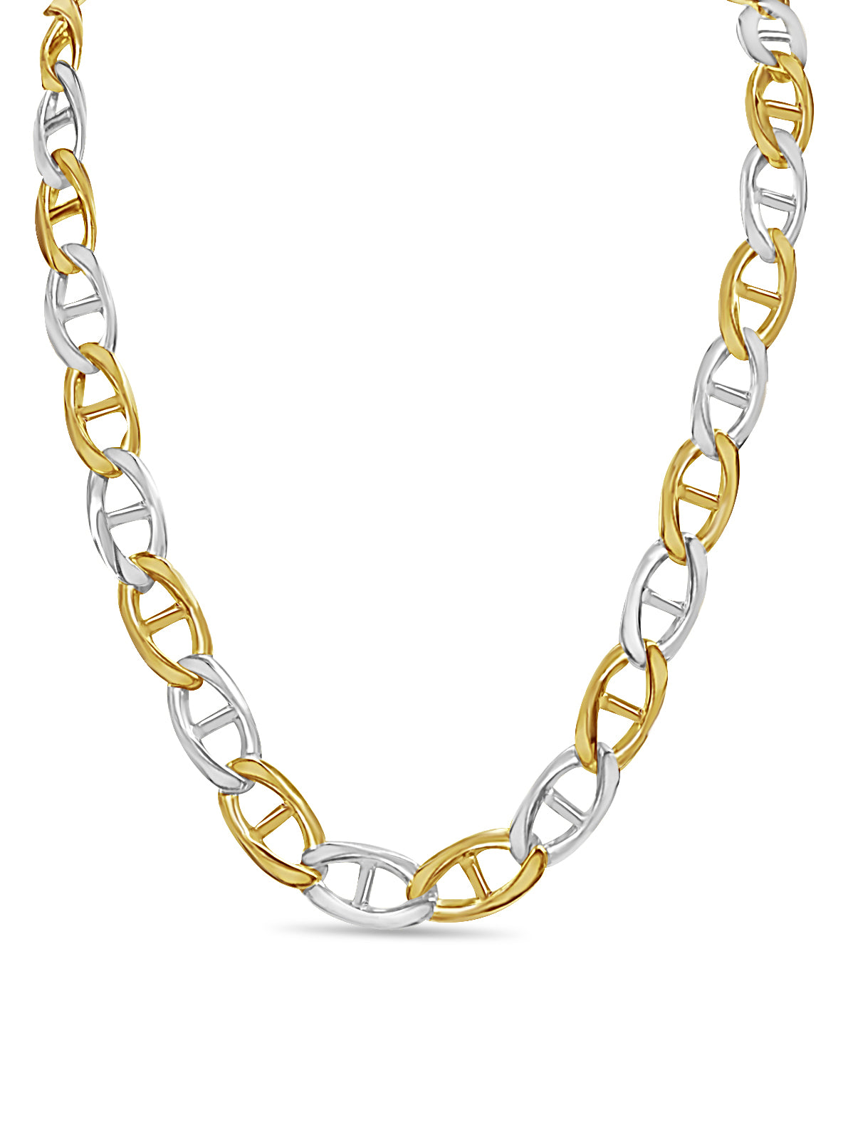 Handmade Solid Gold Mariner Necklace , 15mm