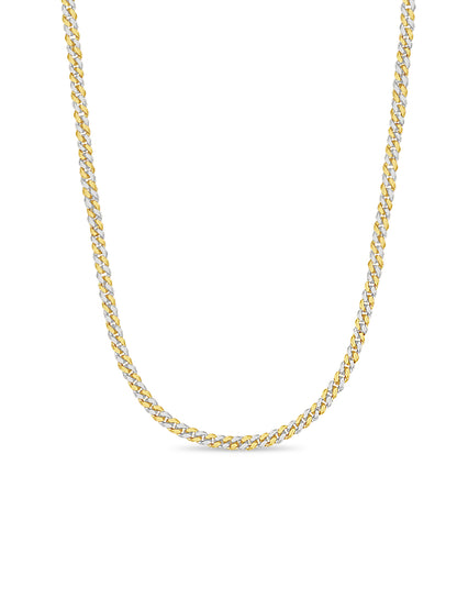 Handmade Solid Gold Curb Necklace , 12mm