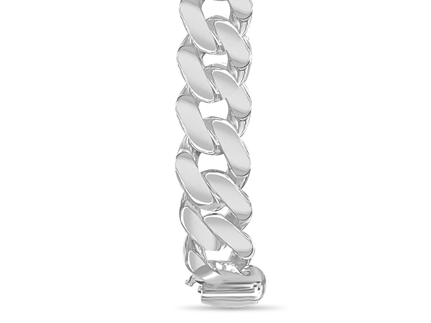 Handmade Solid Gold Curb Bracelet , 14mm
