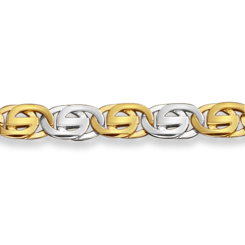 Handmade Solid Gold Tiger Eye Bracelet , 9mm