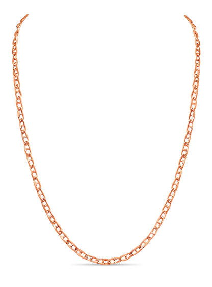 Handmade Solid Gold Anchor Mariner Necklace , 4mm