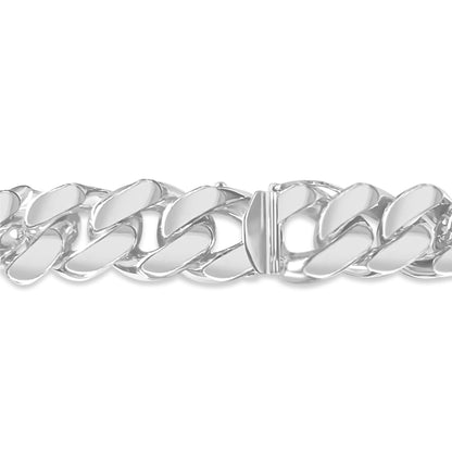 Handmade Solid Gold ID Curb Bracelet , 15mm