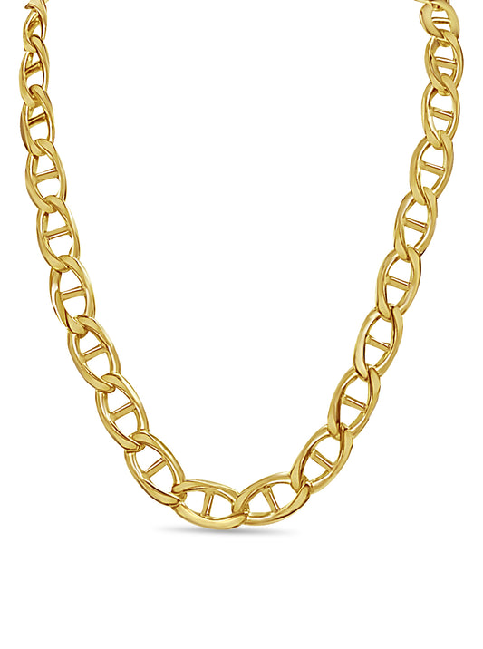 Handmade Solid Gold Mariner Necklace , 15mm