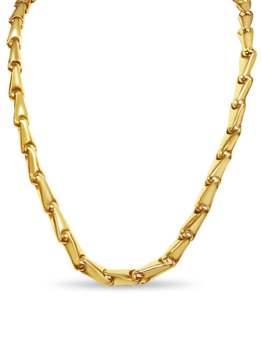 Handmade Solid Gold Cylinder Tube Necklace , 7mm