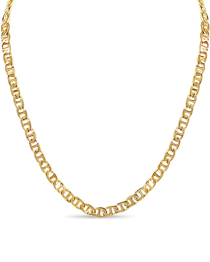 Handmade Solid Gold Mariner Necklace , 7mm