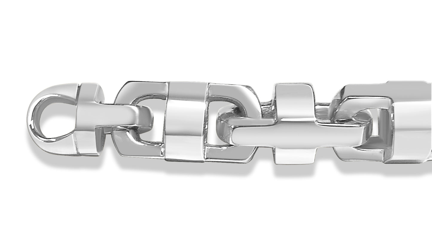 Handmade Solid Gold Anchor Mariner Bracelet , 14mm