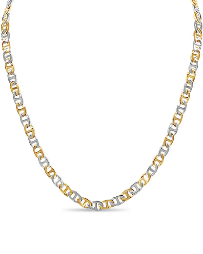 Handmade Solid Gold Mariner Necklace , 7mm