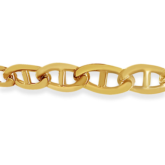 Handmade Solid Gold Anchor Mariner Necklace , 9mm