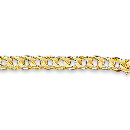 Handmade Solid Gold ID Curb Bracelet , 9mm