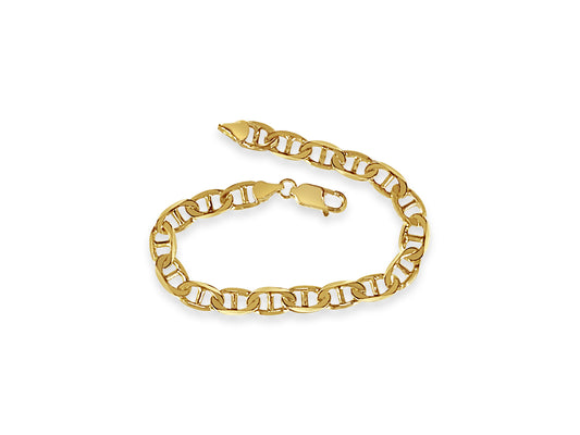 Handmade Solid Gold Mariner Bracelet , 8mm