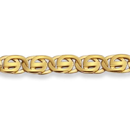 Handmade Solid Gold Tiger Eye Bracelet , 9mm