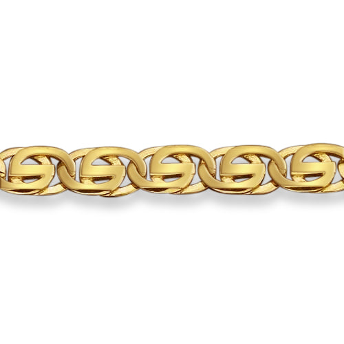 Handmade Solid Gold Tiger Eye Bracelet , 9mm