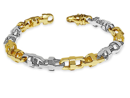 Handmade Solid Gold Anchor Mariner Bracelet , 11mm