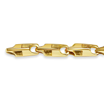 Handmade Solid Gold Rectangle Tube Bracelet , 6mm
