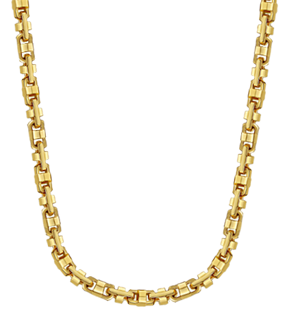 Handmade Solid Gold Anchor Mariner Necklace , 14mm