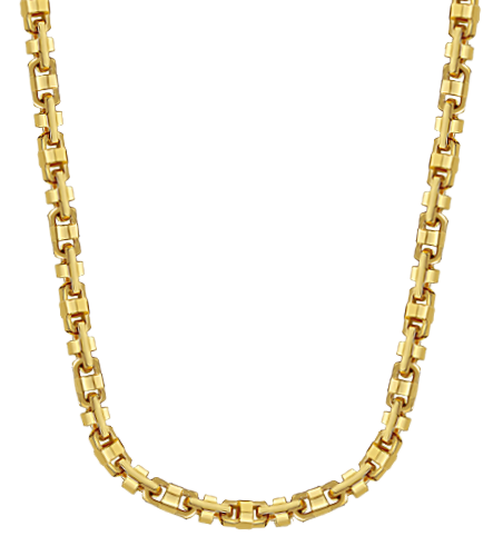 Handmade Solid Gold Anchor Mariner Necklace , 14mm