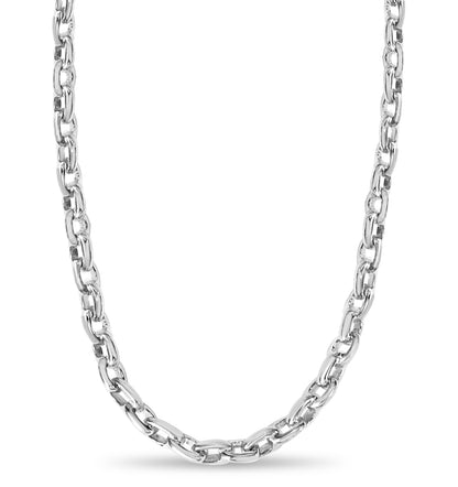 Handmade Solid Gold Fancy Rolo Necklace , 8mm