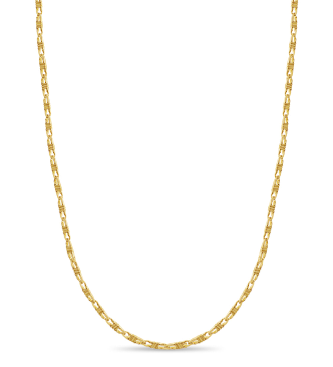 Handmade Solid Gold Anchor Mariner Necklace , 6mm