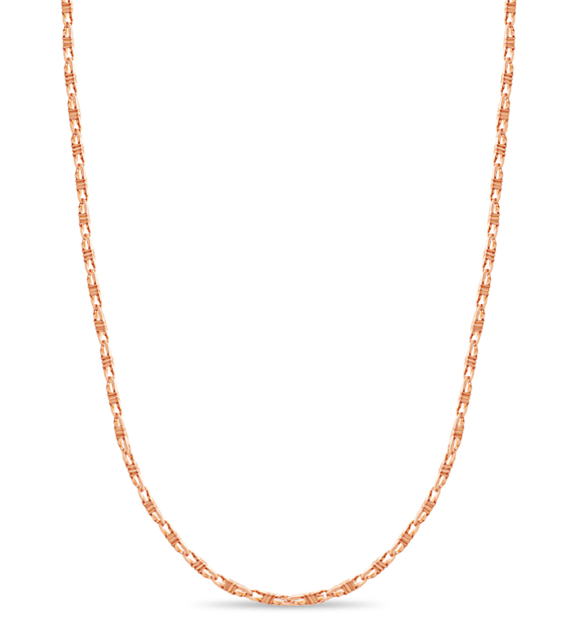 Handmade Solid Gold Anchor Mariner Necklace , 6mm