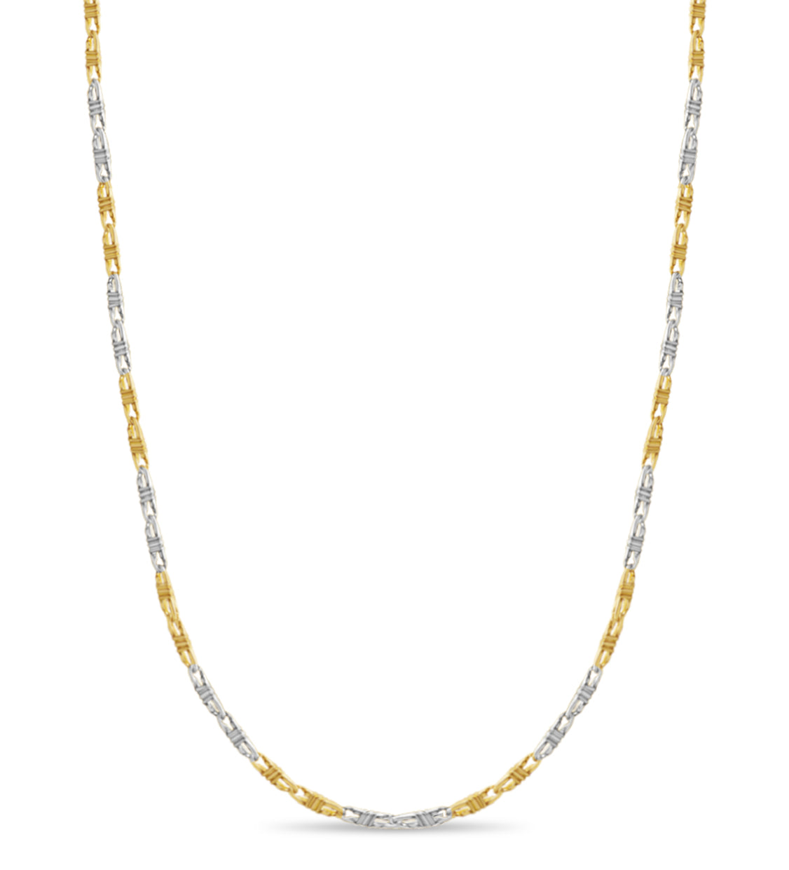 Handmade Solid Gold Anchor Mariner Necklace , 6mm