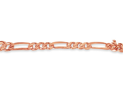 Handmade Solid Gold Figaro Bracelet , 5mm