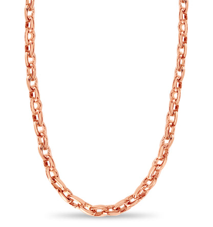 Handmade Solid Gold Fancy Rolo Necklace , 8mm