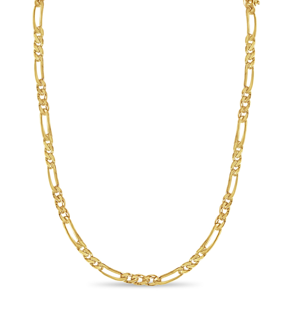 Handmade Solid Gold Figaro Necklace , 5mm