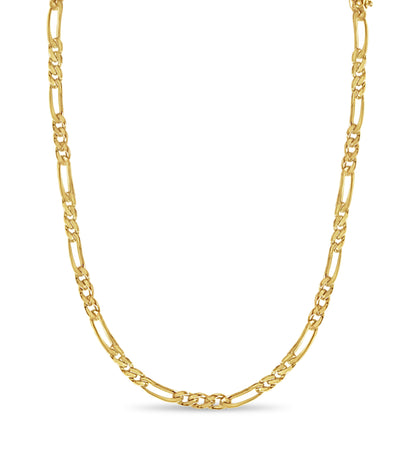 Handmade Solid Gold Figaro Necklace , 5mm