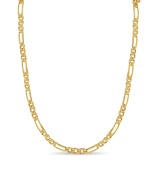 Handmade Solid Gold Figaro Necklace , 5mm