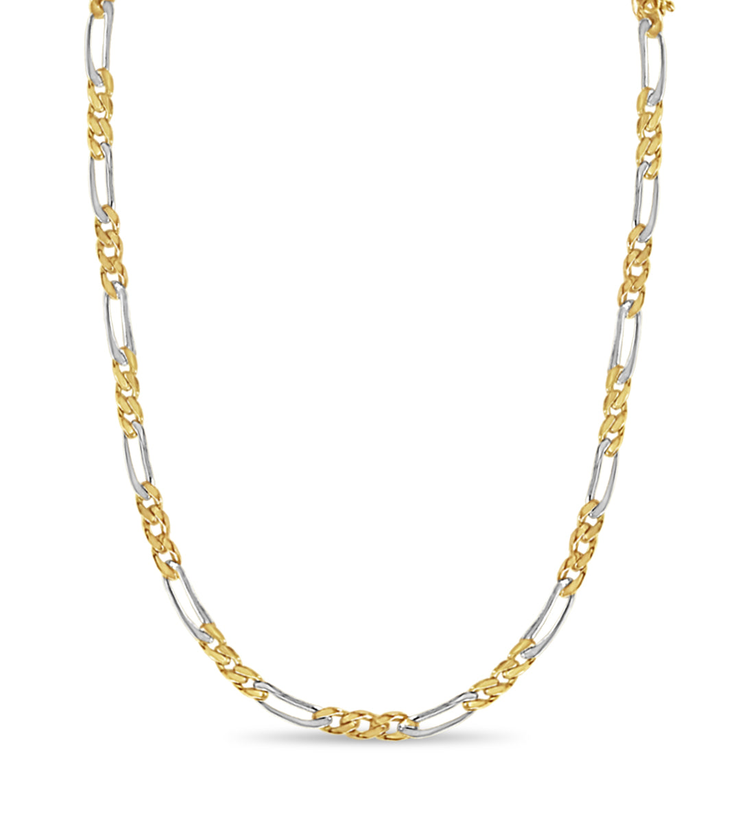 Handmade Solid Gold Figaro Necklace , 5mm