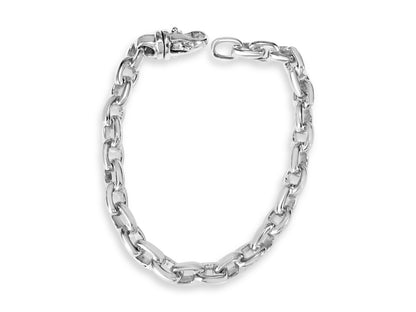 Handmade Solid Gold Fancy Rolo Bracelet , 8mm