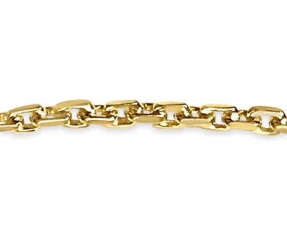 Handmade Solid Gold Fancy Rolo Bracelet , 7mm