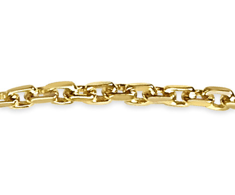 Handmade Solid Gold Fancy Rolo Necklace , 7mm