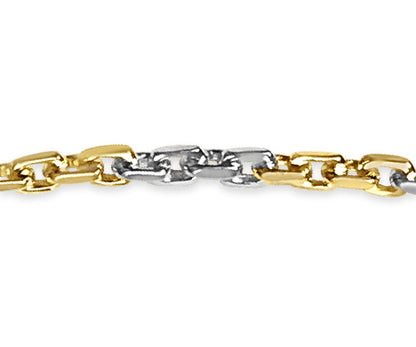Handmade Solid Gold Fancy Rolo Bracelet , 7mm