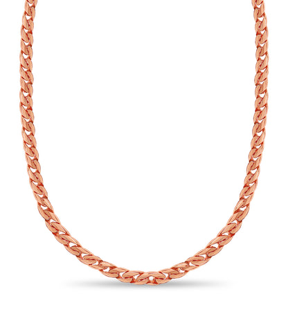 Handmade Solid Gold Curb Necklace , 13mm
