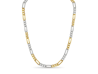 Handmade Solid Gold Figaro Necklace , 8mm