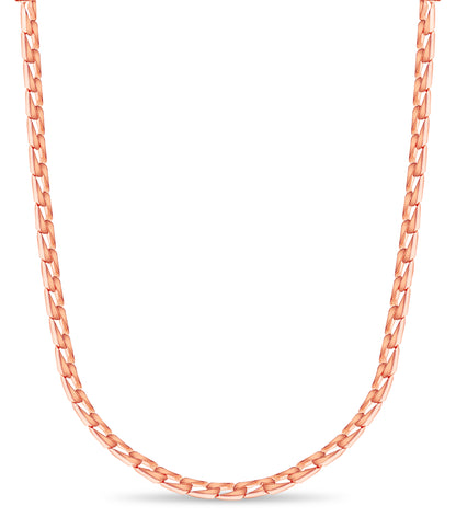 Handmade Solid Gold Curb Necklace , 9mm
