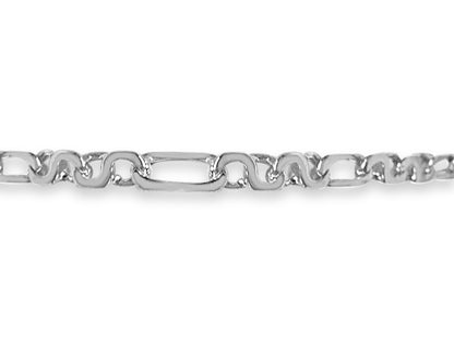 Handmade Solid Gold Figaro Infinity Bracelet , 4mm