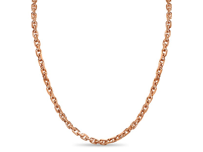 Handmade Solid Gold Fancy Rolo Necklace , 7mm
