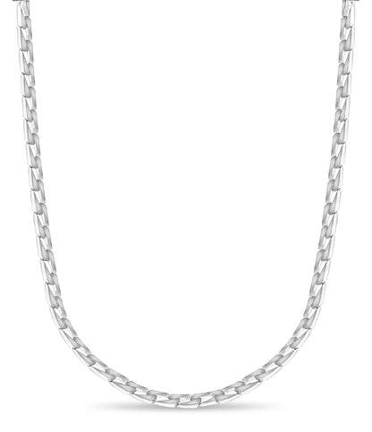 Handmade Solid Gold Curb Necklace , 9mm